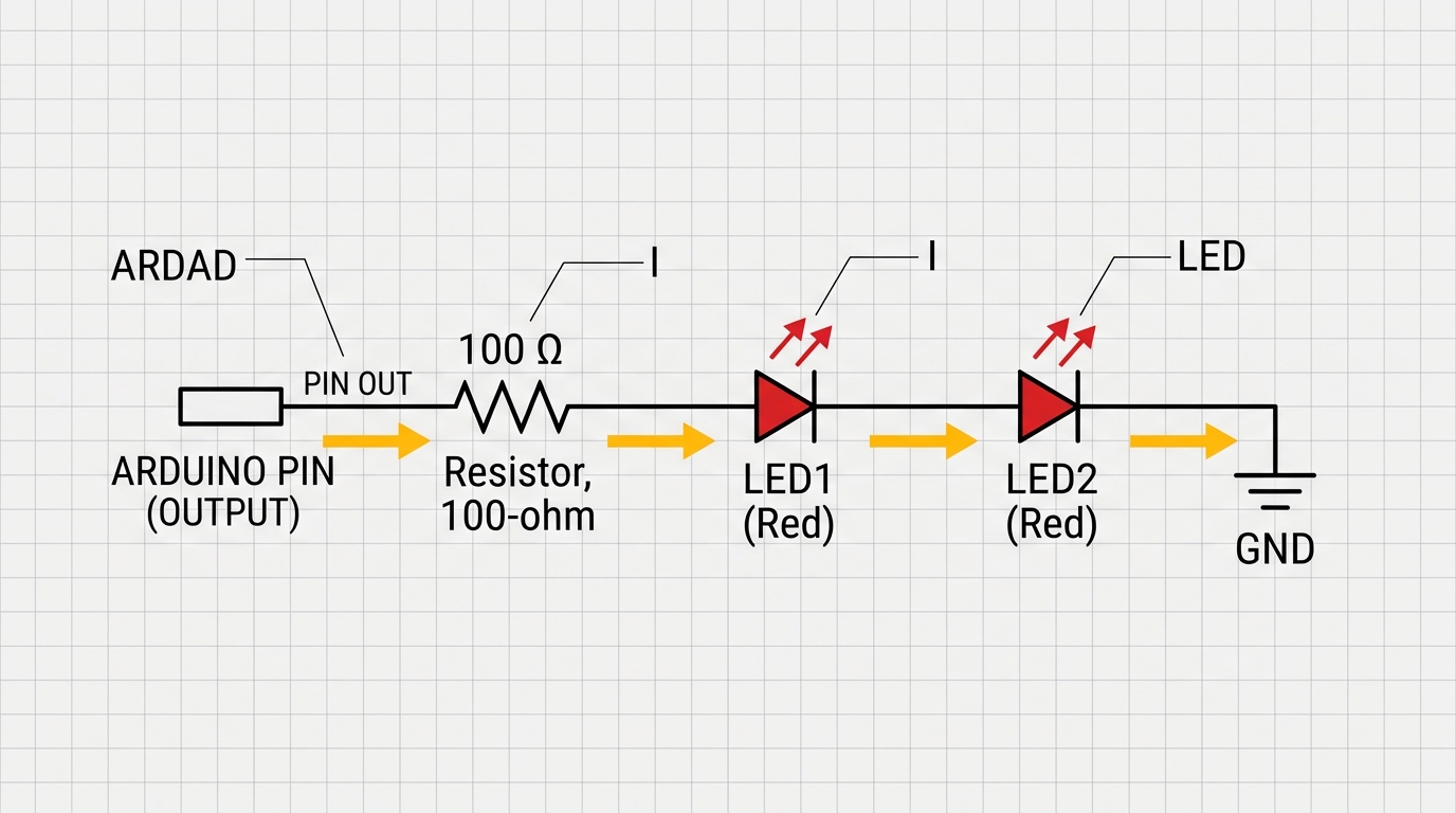 Series LED Wiring Schematic Diagram