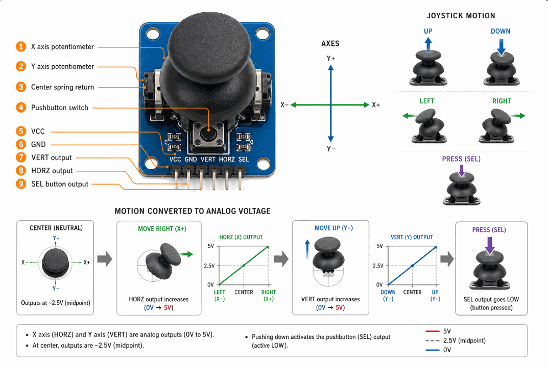 How an analog joystick works