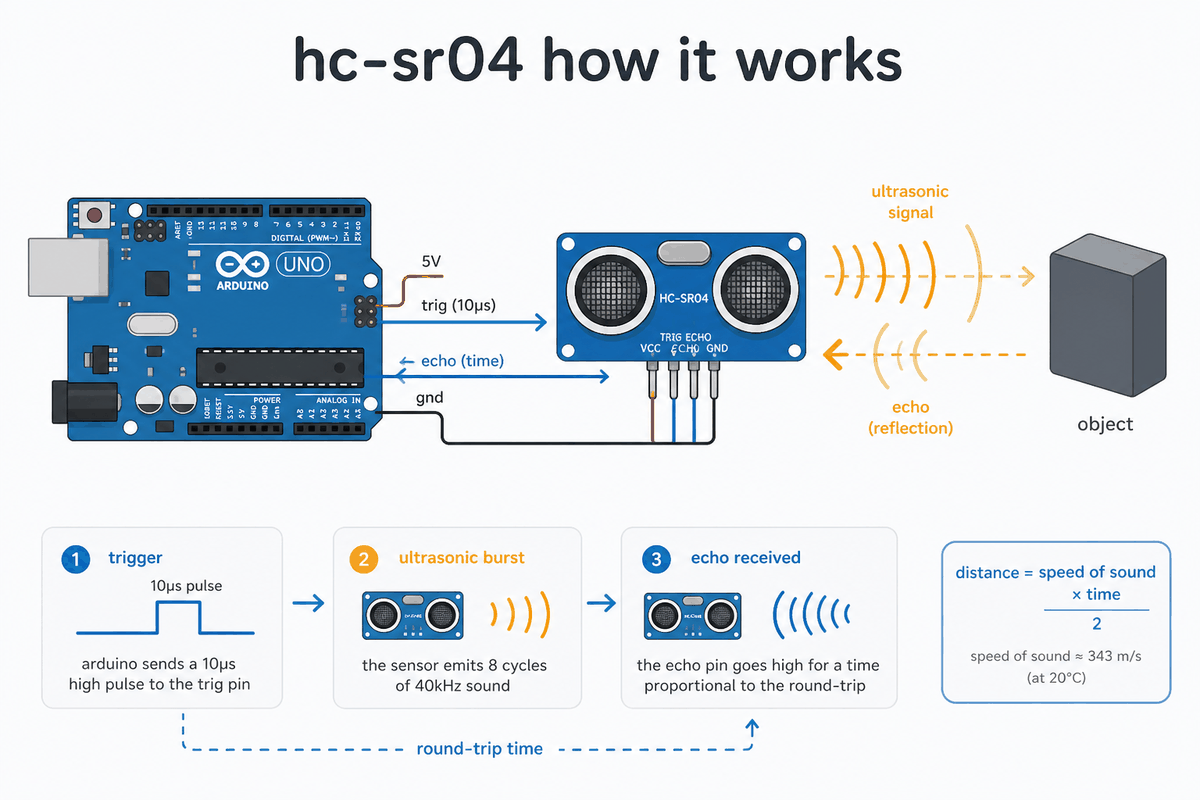 How the HC-SR04 works