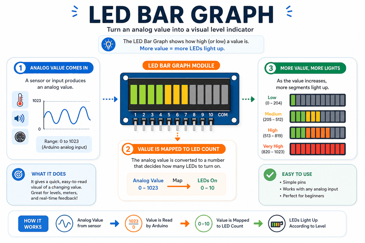 How an LED Bar Graph works