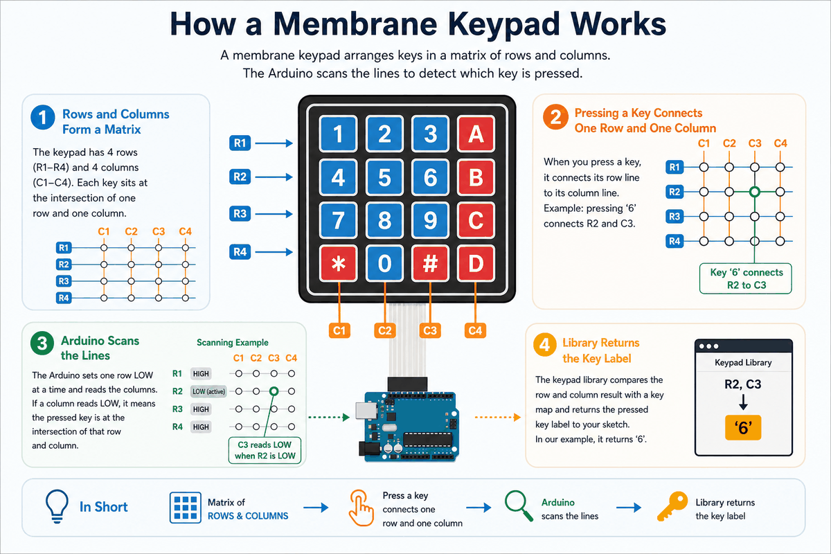 How a membrane keypad works