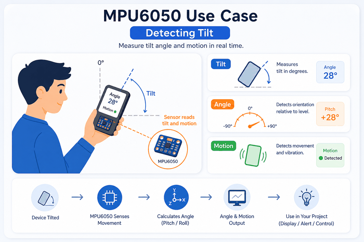 MPU6050 vibration and acceleration example