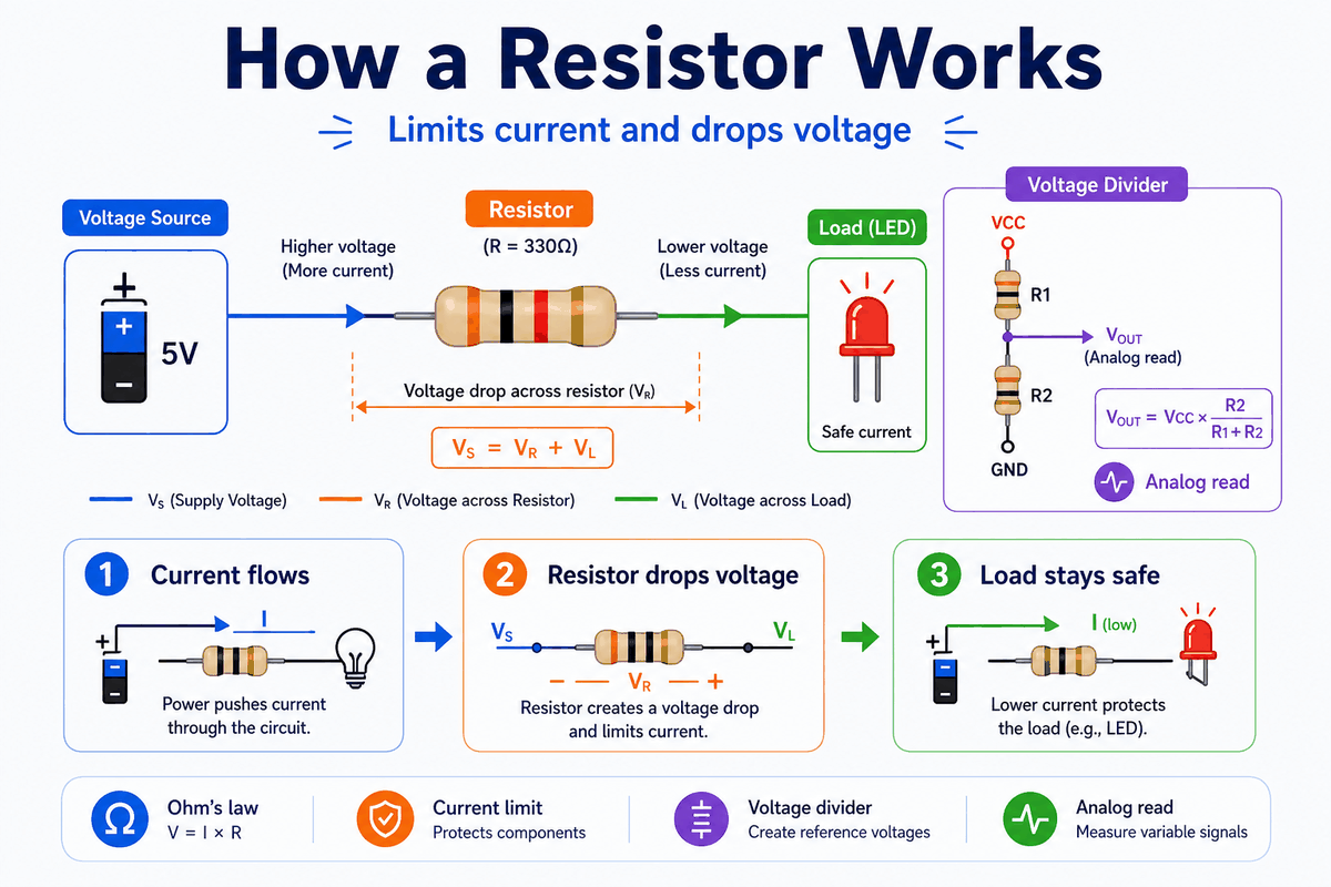 How a resistor works