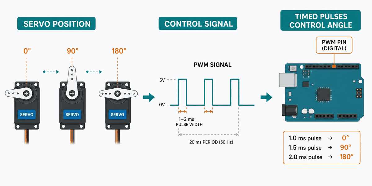 How a servo moves to an angle