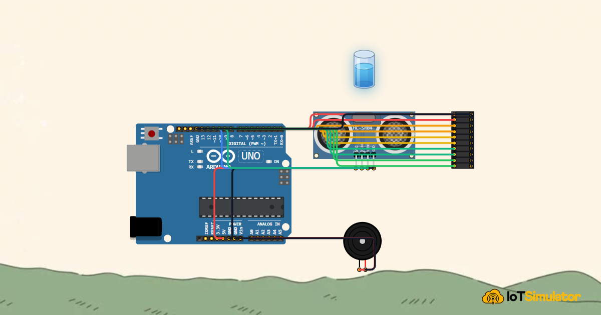 Arduino Flood Early Warning & Water Level Monitor with Ultrasonic