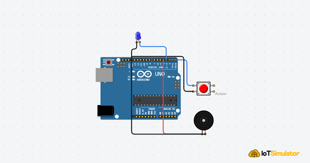 Making a Beep and Flash with a Button