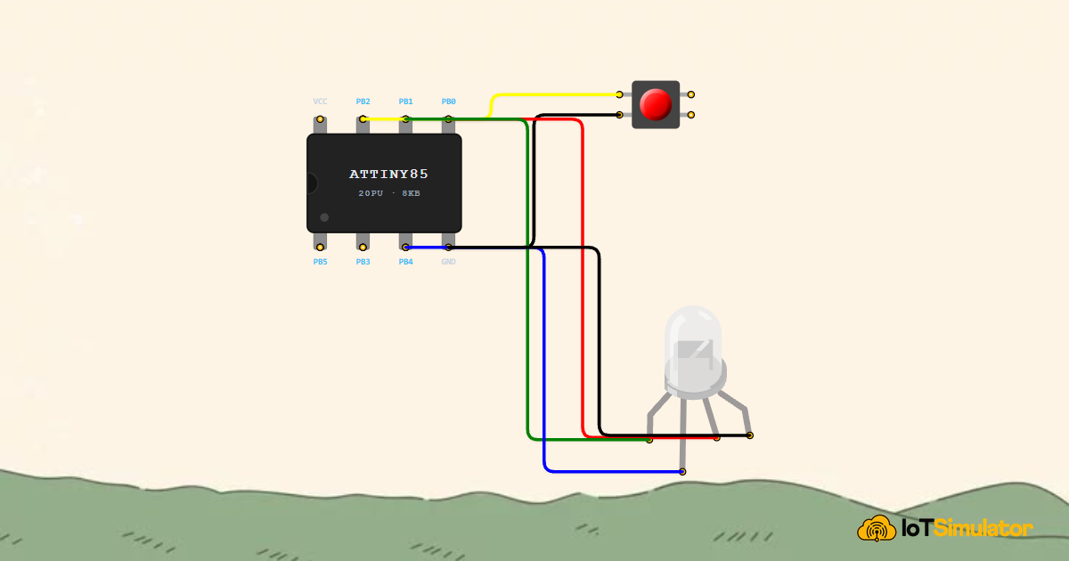 Control an RGB LED with an ATtiny85 and Push Button