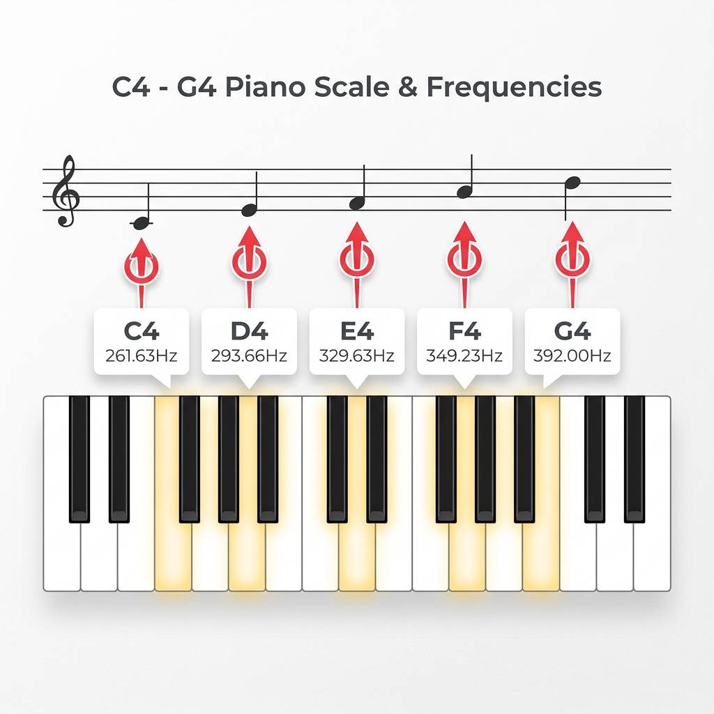 Musical Notes Mapped to Hz Values