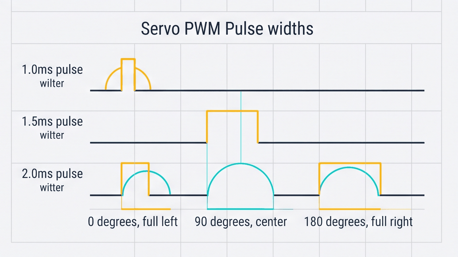 How 50Hz PWM Pulses Control Servo Motor Angles