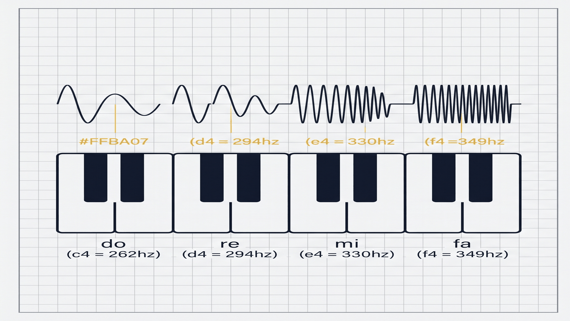 Musical Notes, Sound Frequencies, and LED Visuals